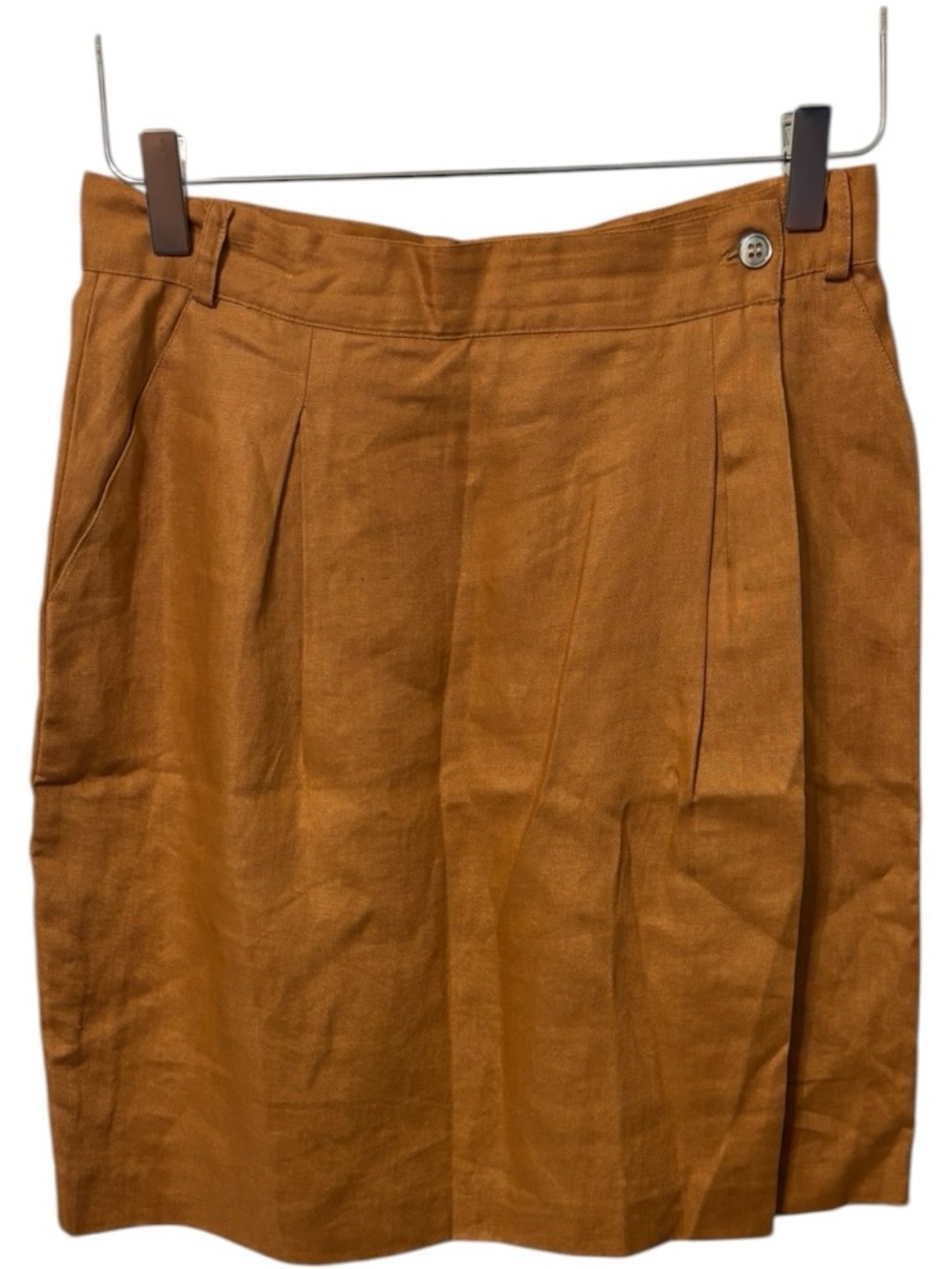 Vintage Barneys New York Pleated Linen Skirt Size 10